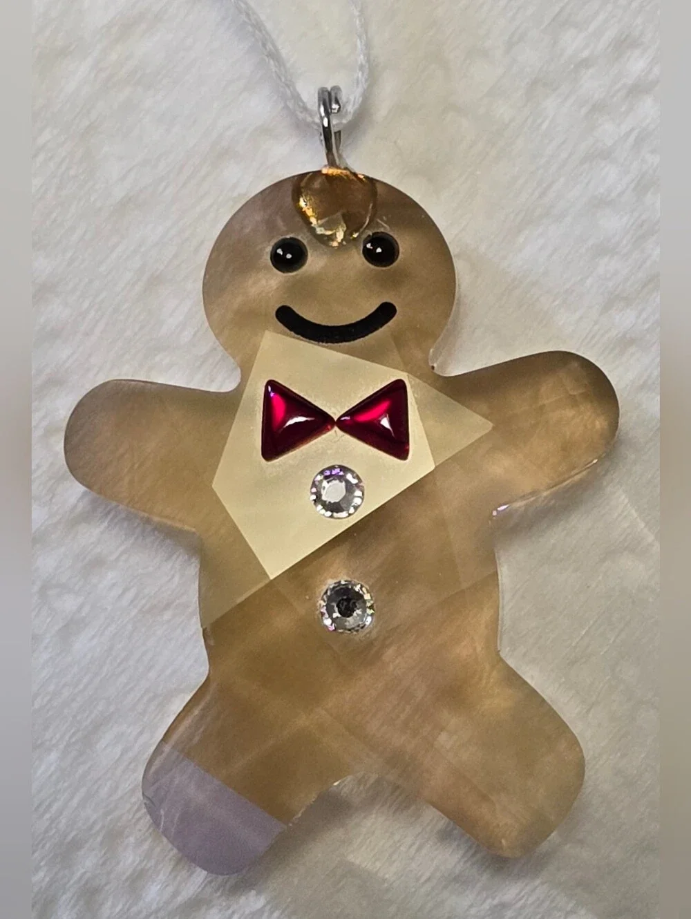 NWOT Swarovski Twinkling Gingerbread Man Ornament